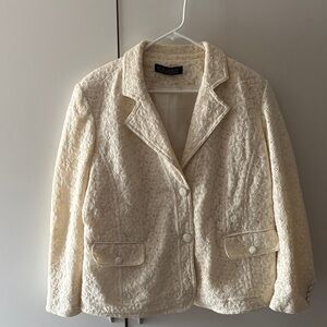 Dialogue Ivory Lace Women's Blazer